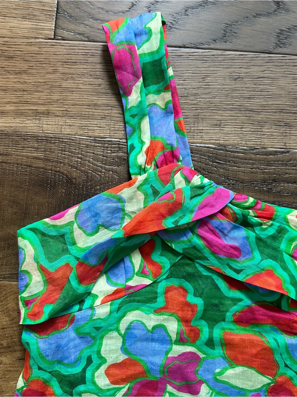 Amanda Uprichard Mallorca Top One Shoulder Ruffle Tropical Resort Vacation XS - Picture 3 of 5